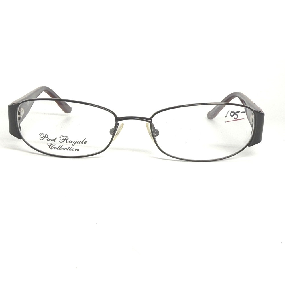 Port Royale Collection Aimee 130 Eyeglasses Frames Black Burgundy Silver Dollar